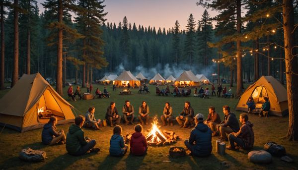 Les chouille de camping rassemblent toute la grande communauté